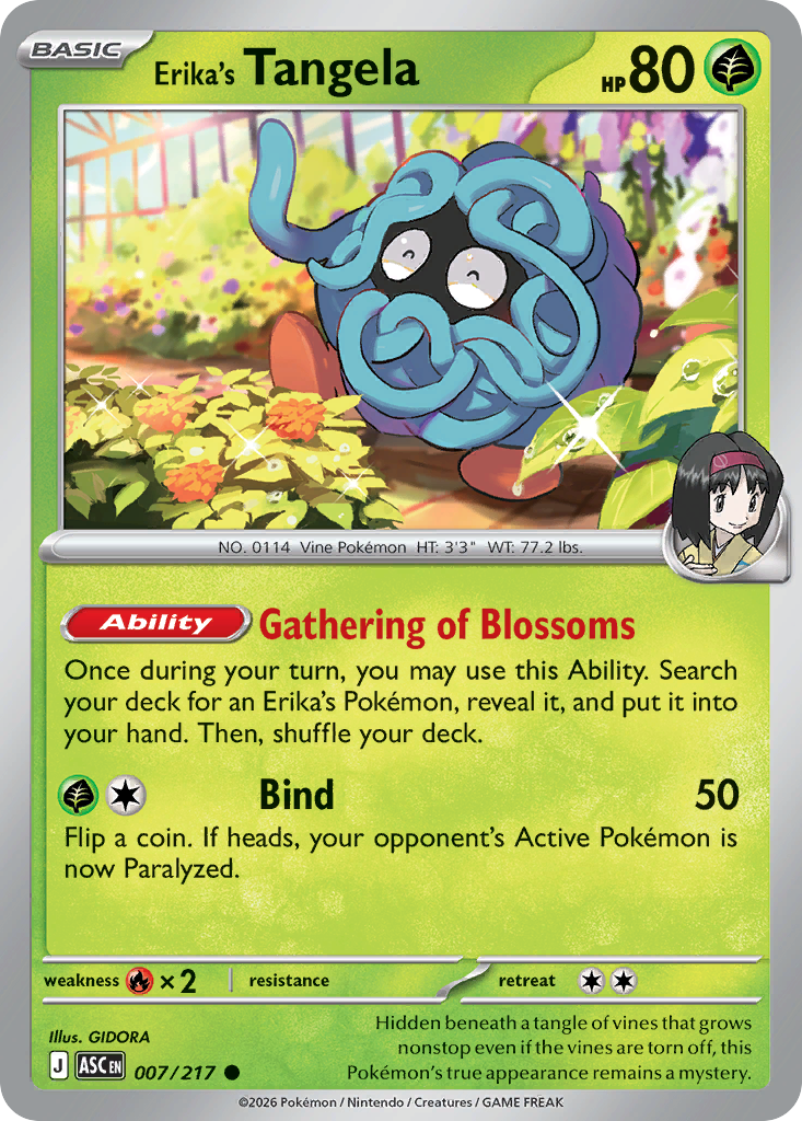 Erika's Tangela Pokemon card