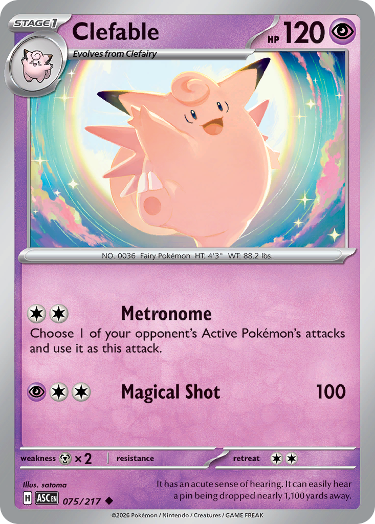 Clefable Pokemon card