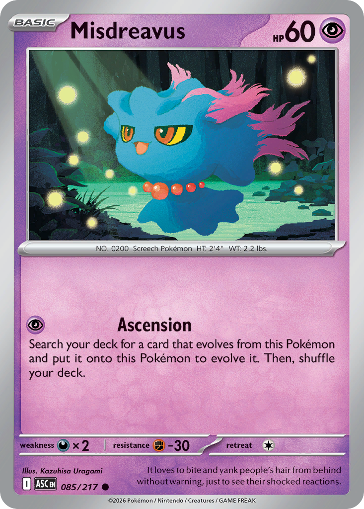 Misdreavus Pokemon card