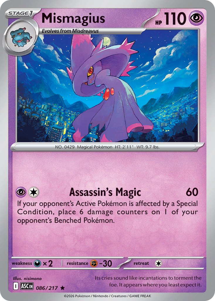 Mismagius Pokemon card