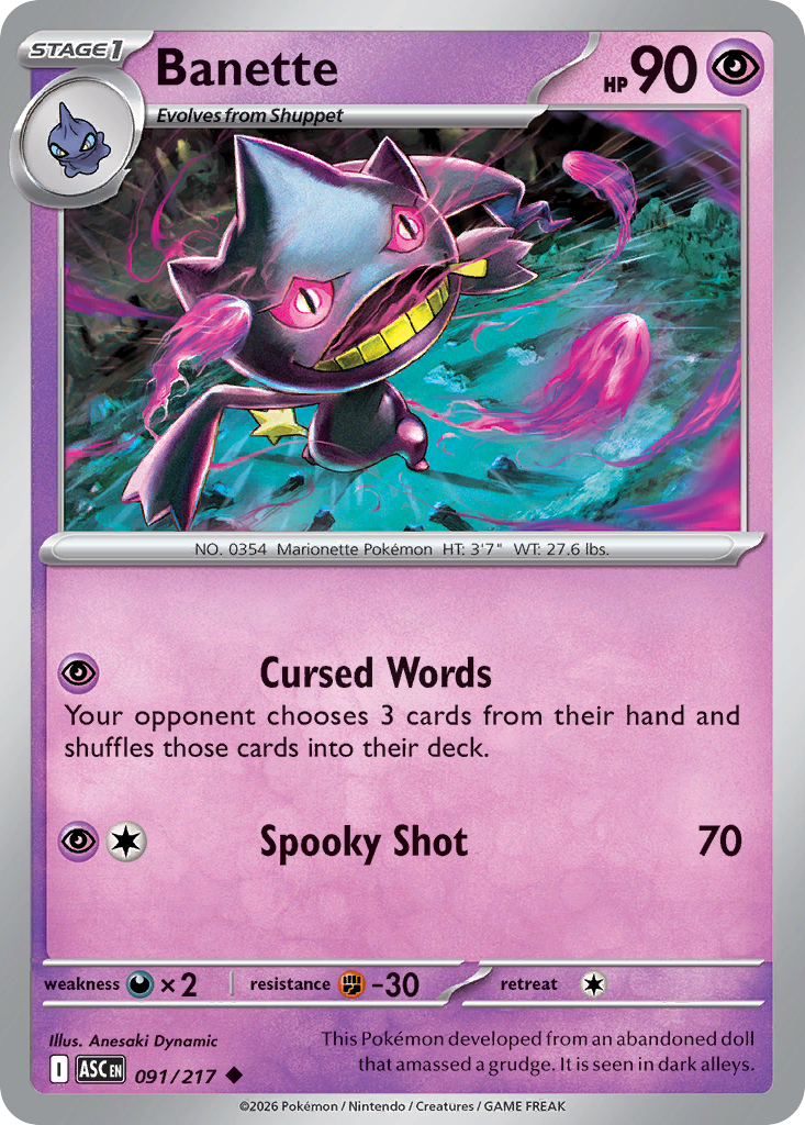 Banette Pokemon card