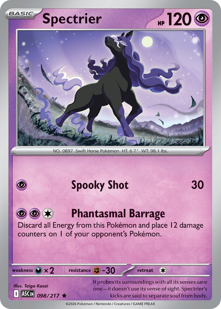 Spectrier Pokemon card