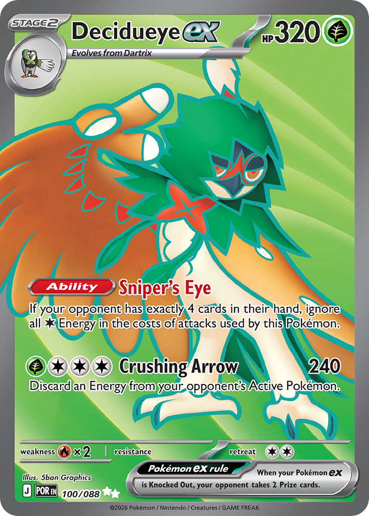 Decidueye ex Pokemon card