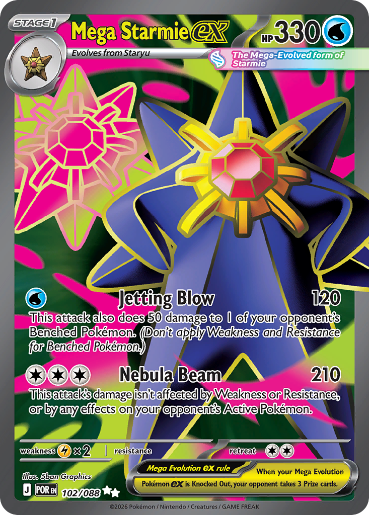 Mega Starmie ex Pokemon card