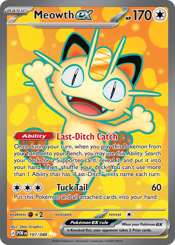 Meowth ex Pokemon card