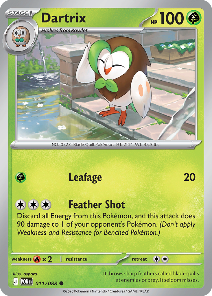 Dartrix Pokemon card