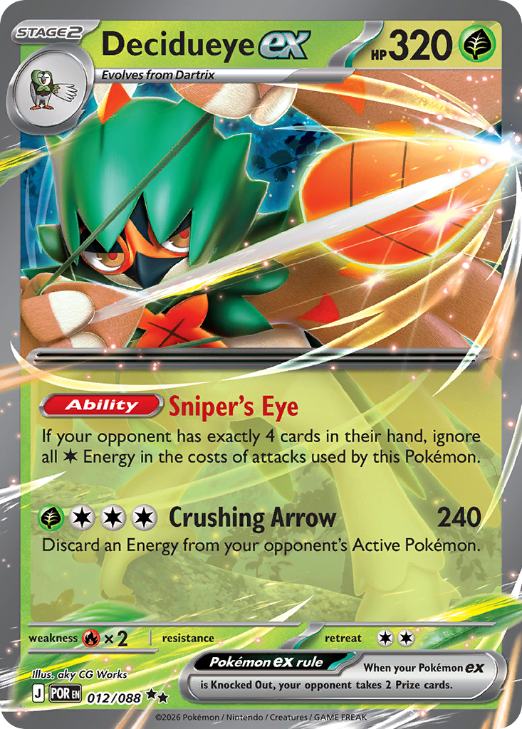 Decidueye ex Pokemon card