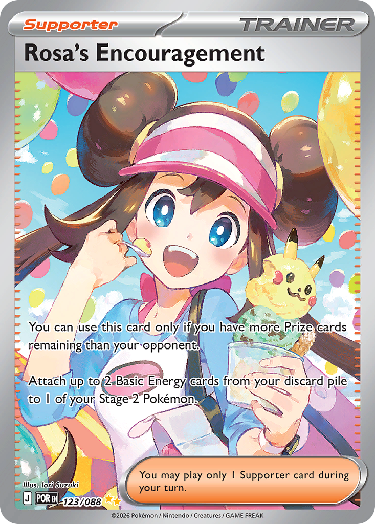 Rosa's Encouragement Pokemon card
