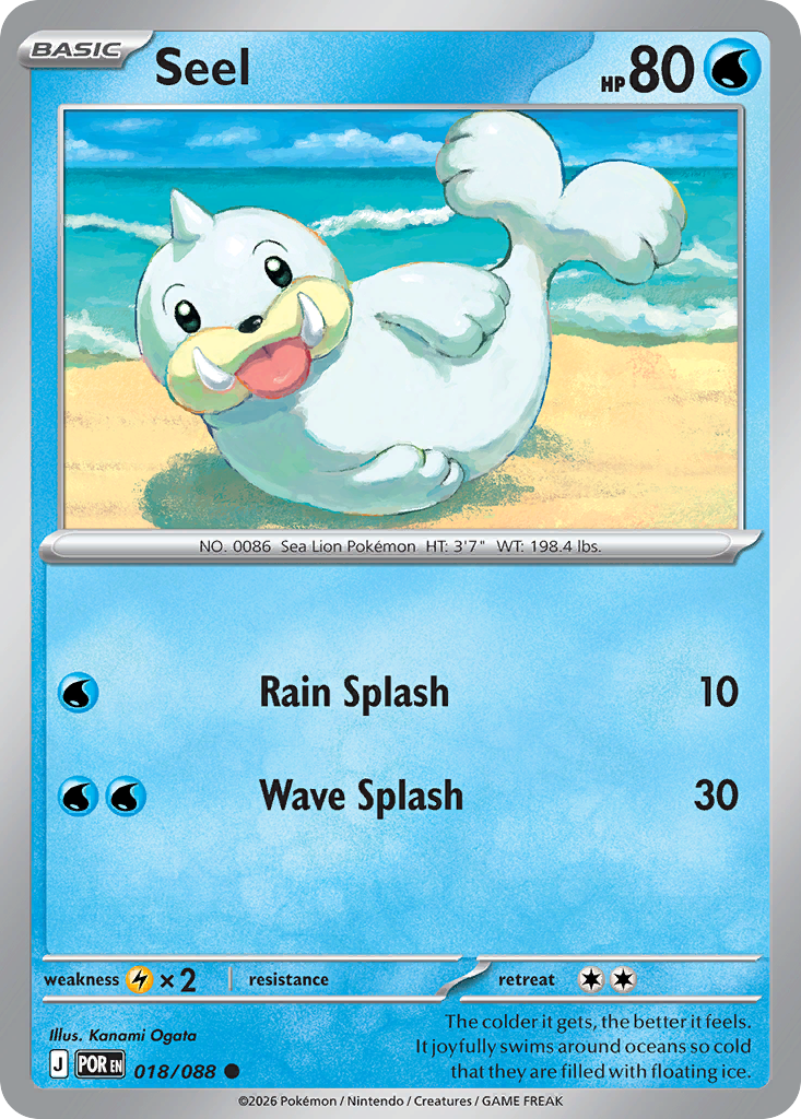 Seel Pokemon card