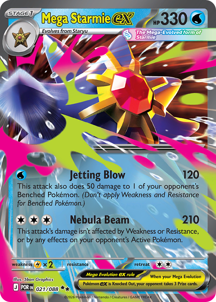 Mega Starmie ex Pokemon card