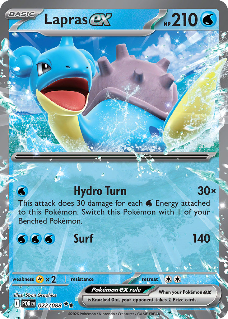 Lapras ex Pokemon card