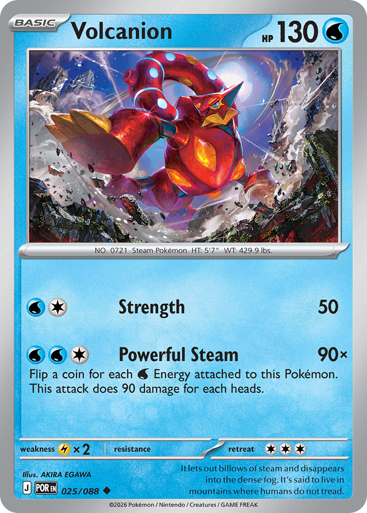 Volcanion Pokemon card