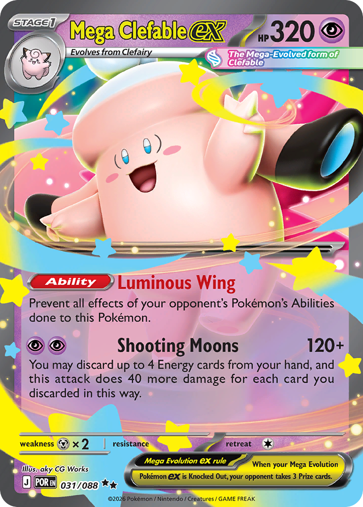 Mega Clefable ex Pokemon card