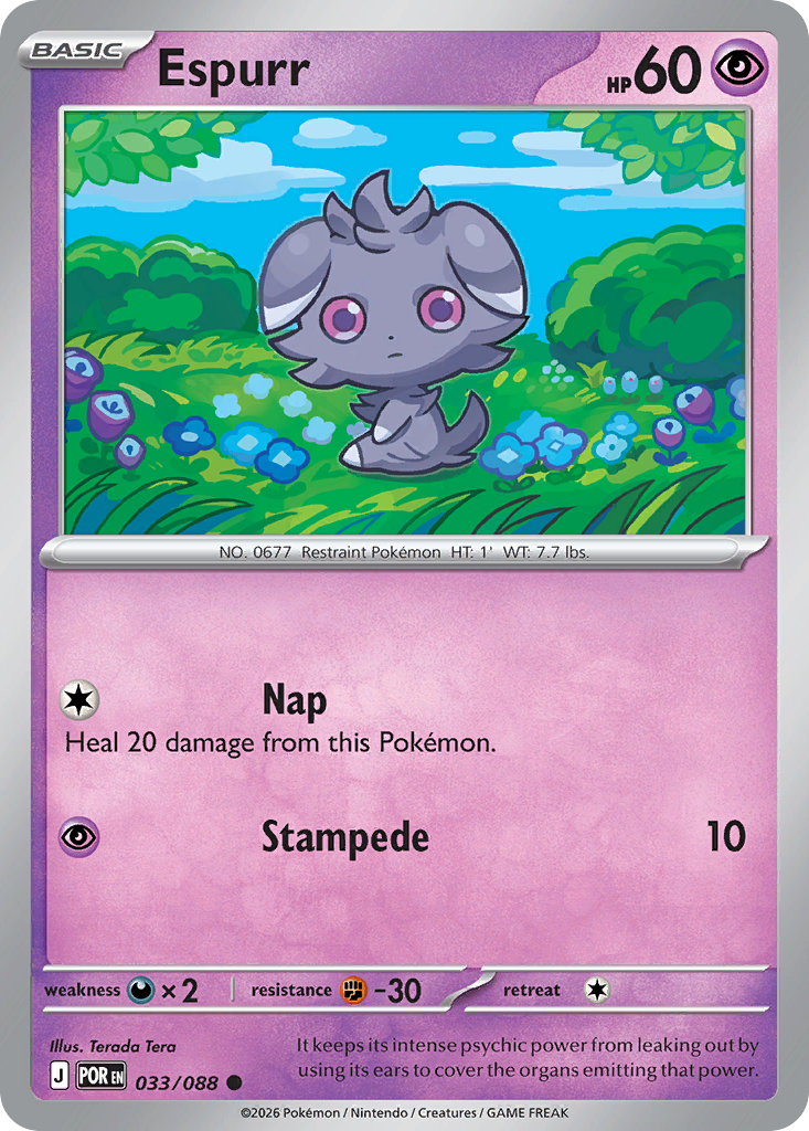 Espurr Pokemon card