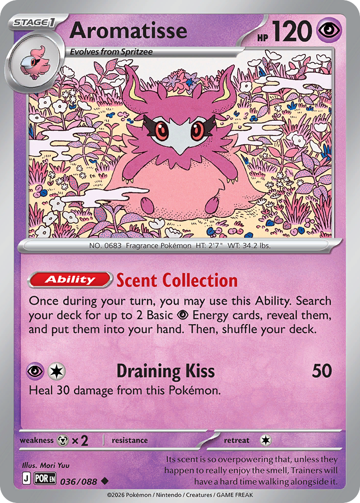 Aromatisse Pokemon card