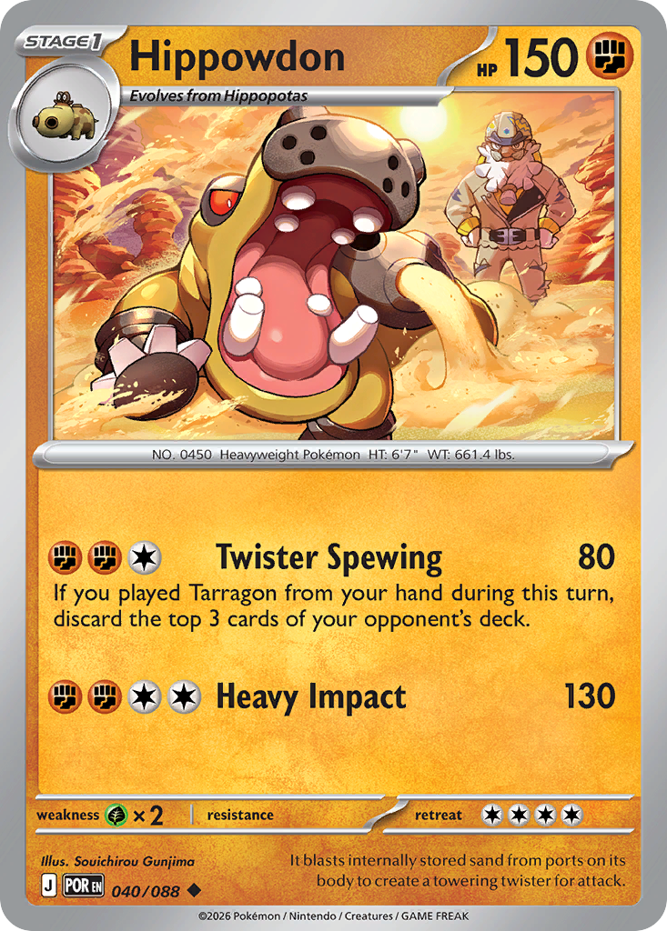 Hippowdon Pokemon card