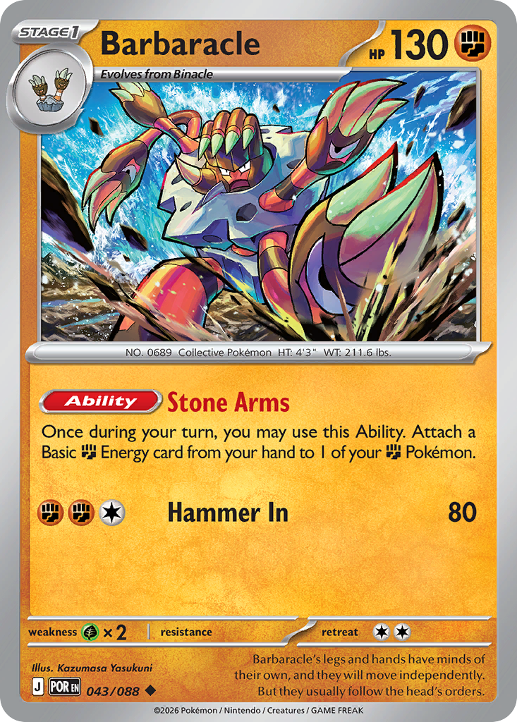 Barbaracle Pokemon card