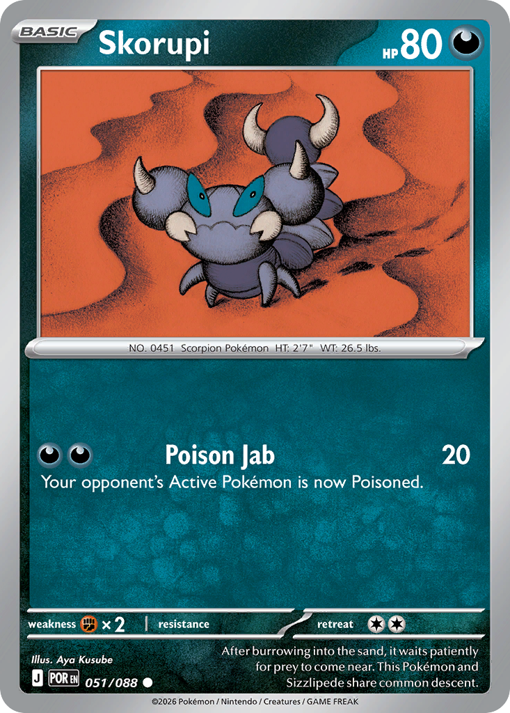 Skorupi Pokemon card