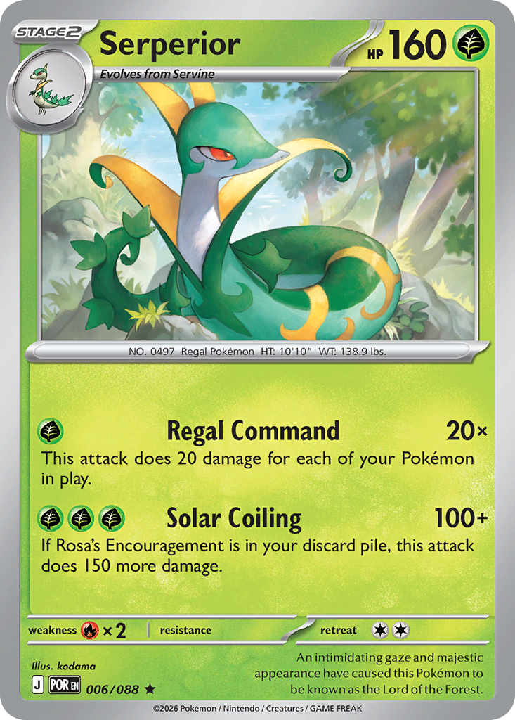 Serperior Pokemon card