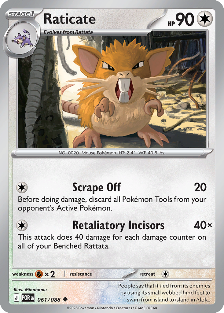 Raticate Pokemon card