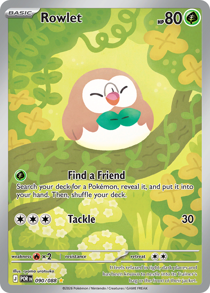 Rowlet Pokemon card