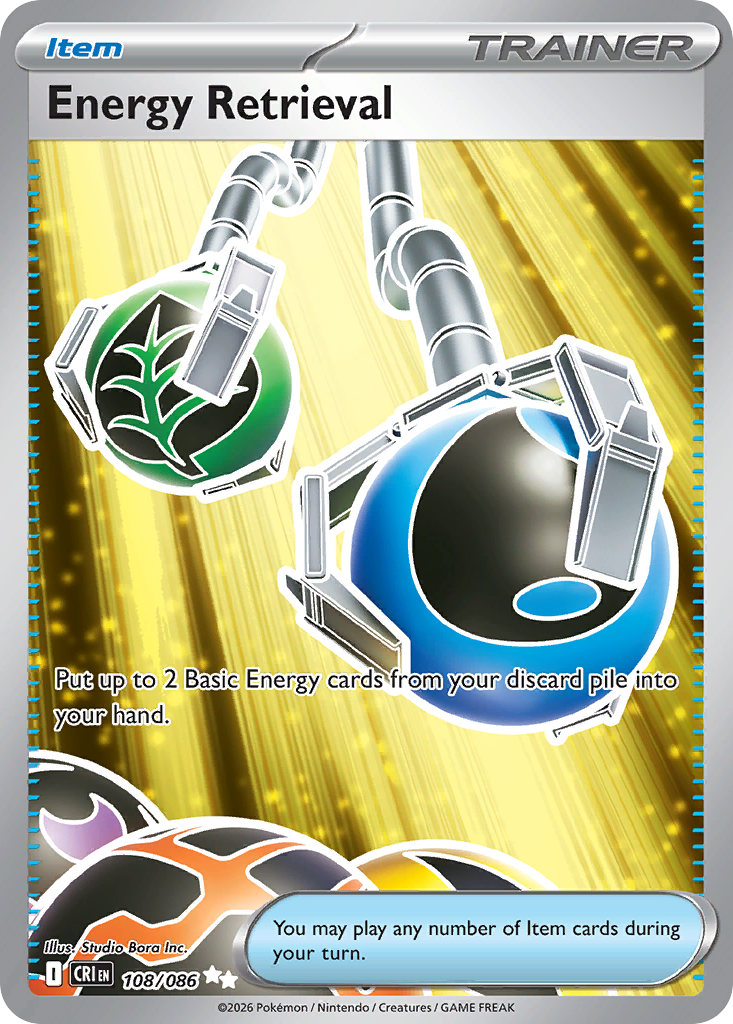 Energy Retrieval #108 — Chaos Rising Ultra Rare Pokemon card