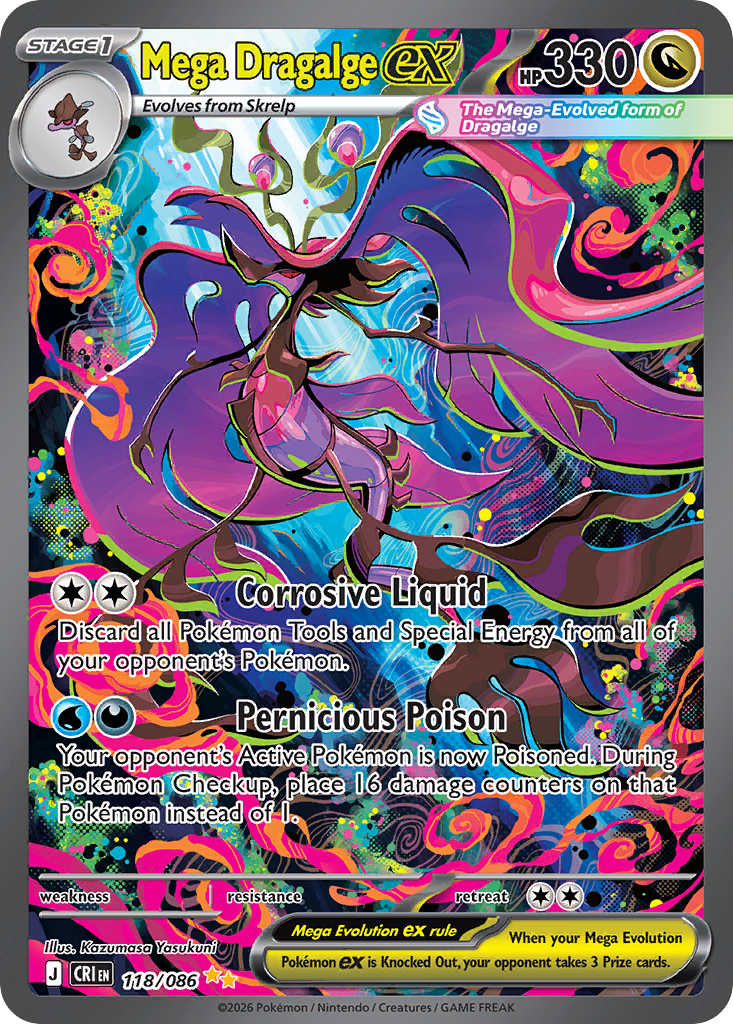 Mega Dragalge ex #118 — Chaos Rising Special Illustration Rare Pokemon card