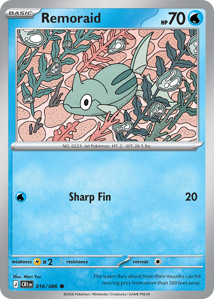 Remoraid #16 — Chaos Rising Common Pokemon card