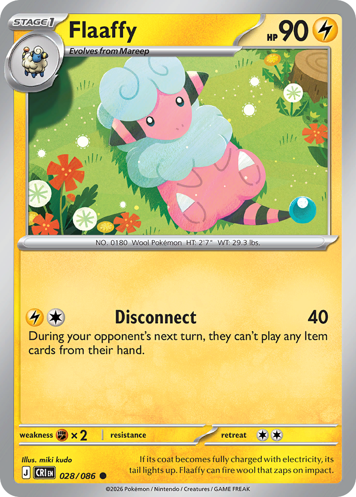 Flaaffy #28 — Chaos Rising Common Pokemon card