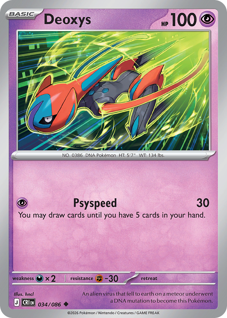 Deoxys #34 — Chaos Rising Uncommon Pokemon card