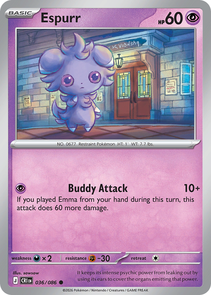 Espurr #36 — Chaos Rising Common Pokemon card