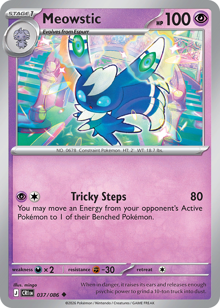 Meowstic #37 — Chaos Rising Uncommon Pokemon card