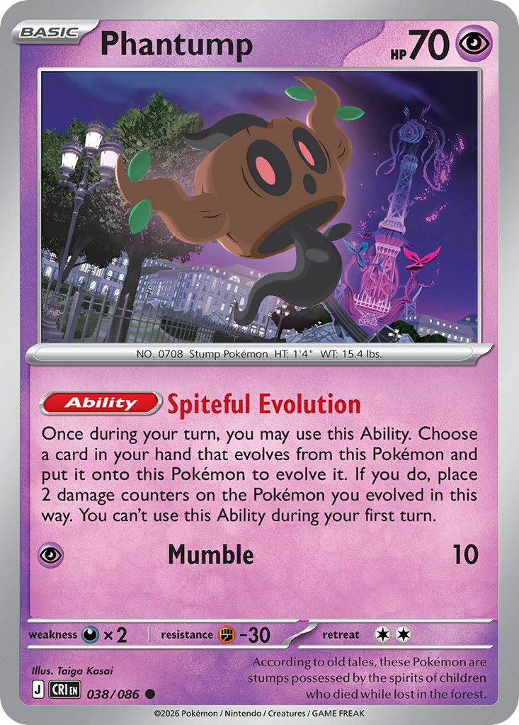 Phantump #38 — Chaos Rising Common Pokemon card