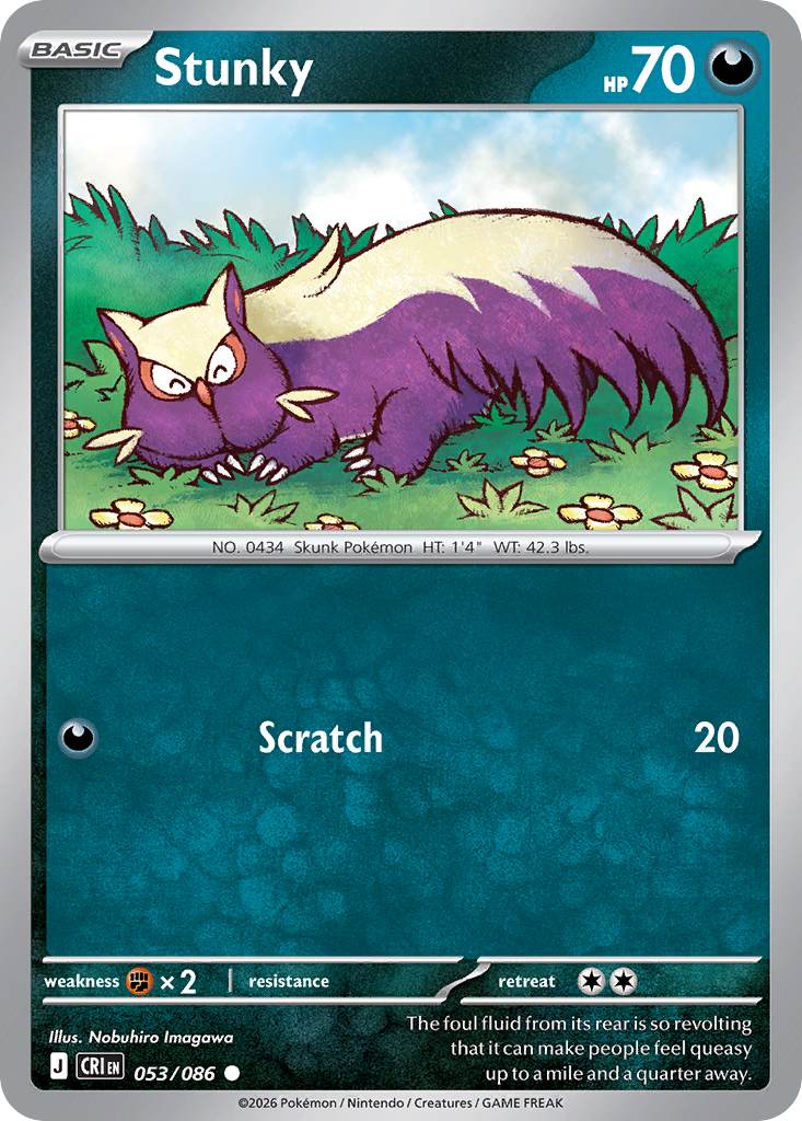 Stunky #53 — Chaos Rising Common Pokemon card
