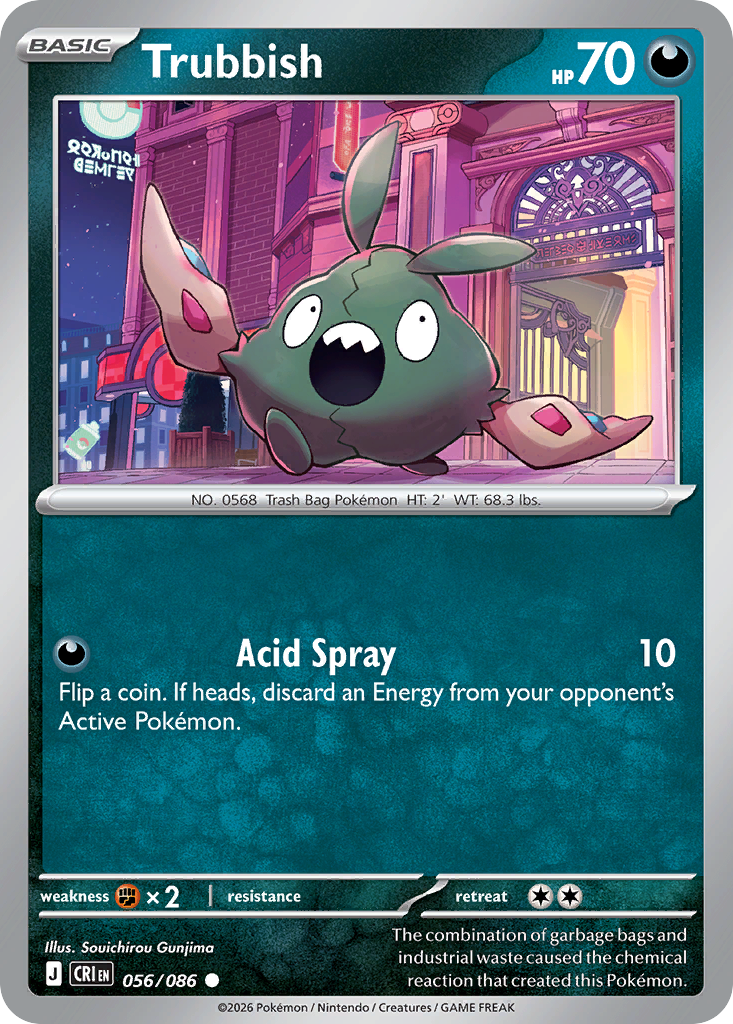 Trubbish #56 — Chaos Rising Common Pokemon card