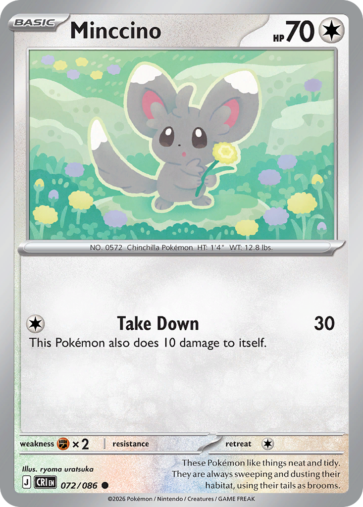 Minccino #72 — Chaos Rising Common Pokemon card