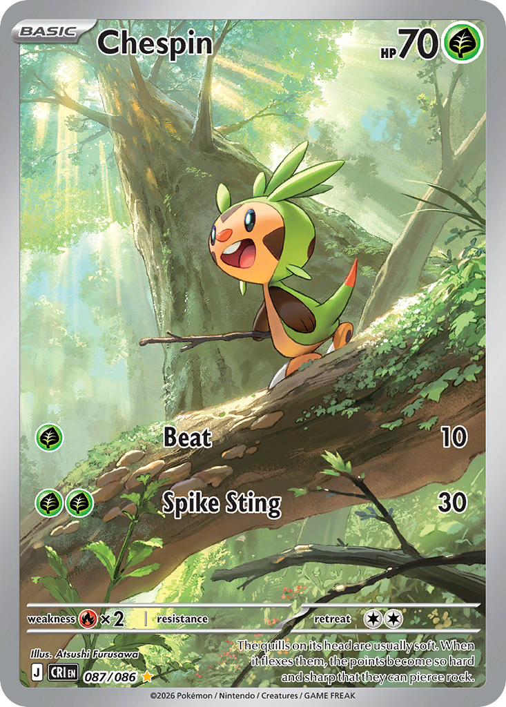 Chespin #87 — Chaos Rising Illustration Rare Pokemon card