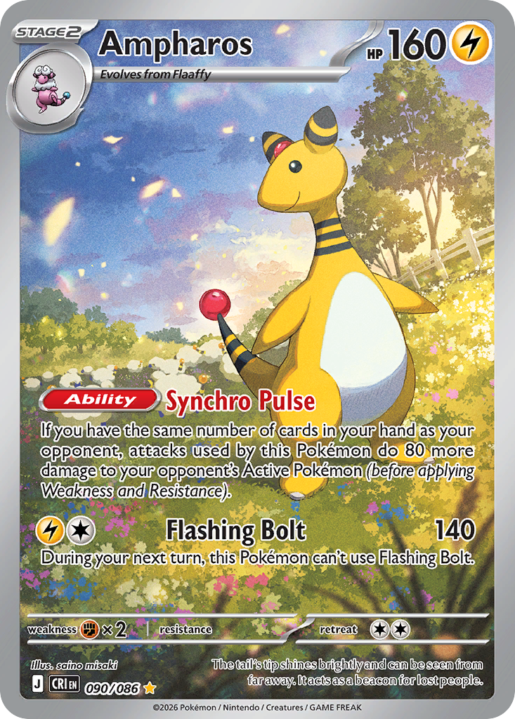 Ampharos #90 — Chaos Rising Illustration Rare Pokemon card