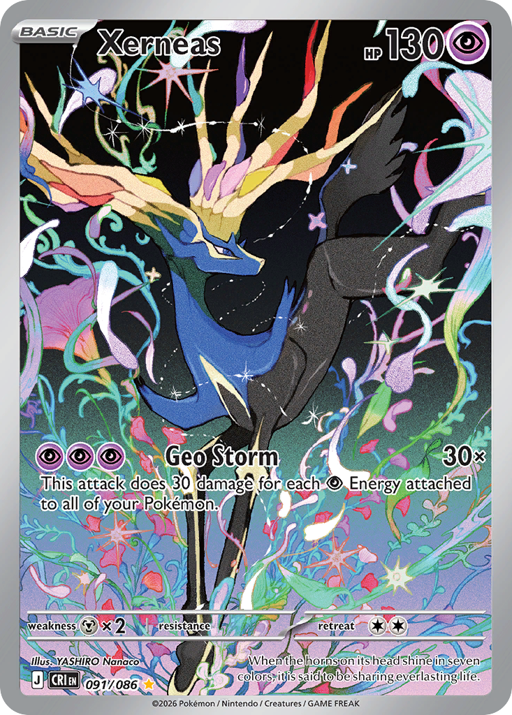 Xerneas #91 — Chaos Rising Illustration Rare Pokemon card