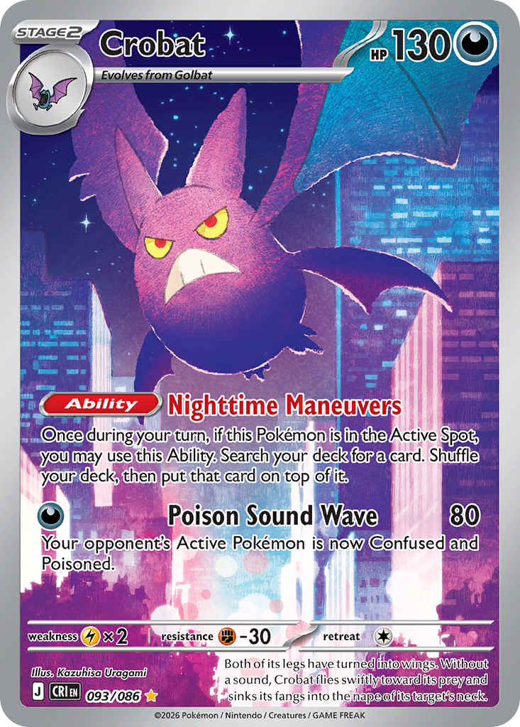 Crobat #93 — Chaos Rising Illustration Rare Pokemon card