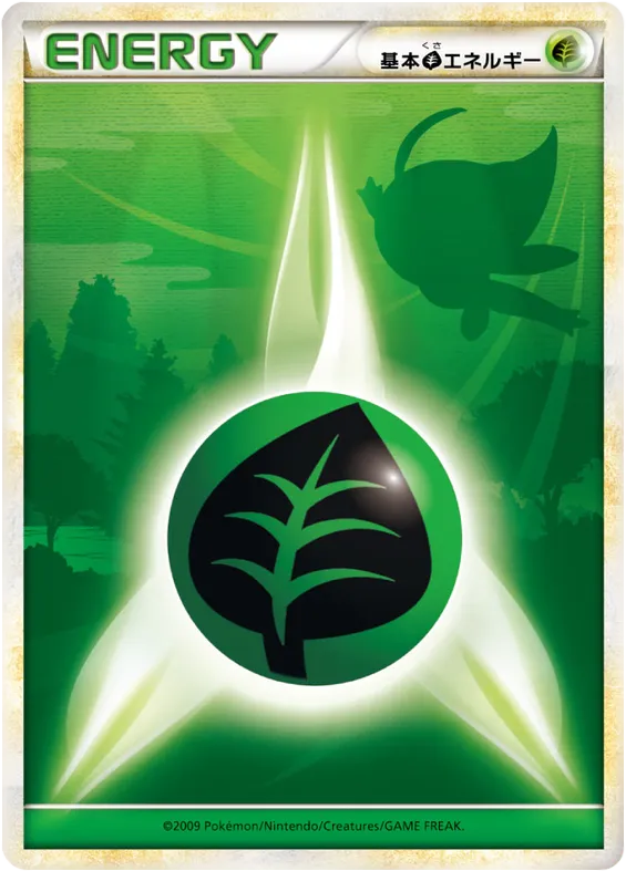 Grass Energy Pokemon card