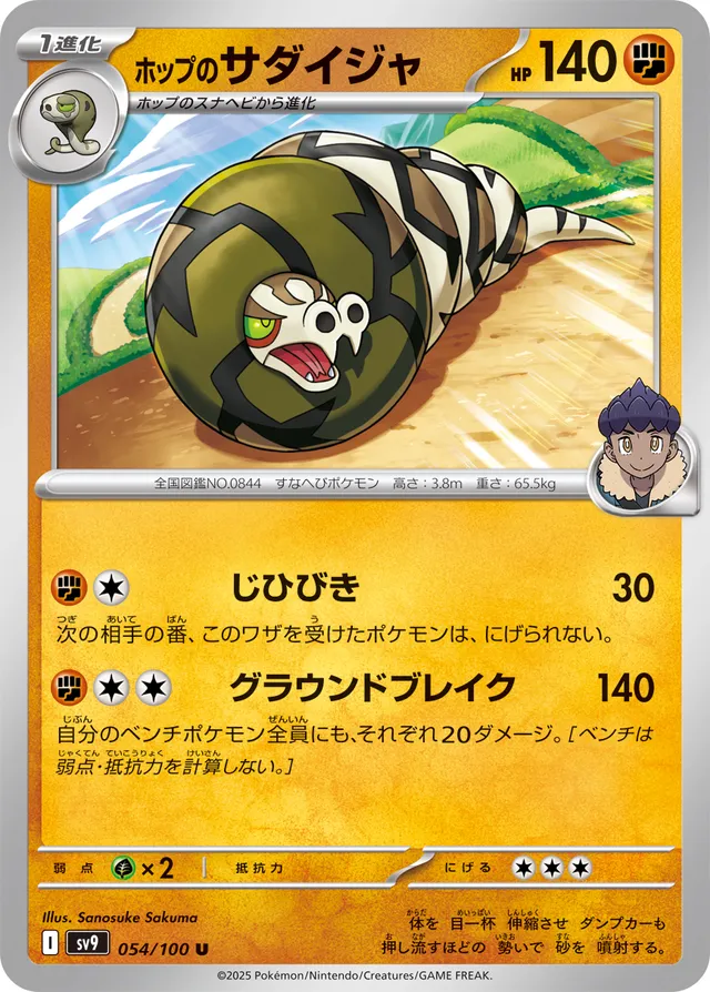 Hop's Sandaconda Pokemon card