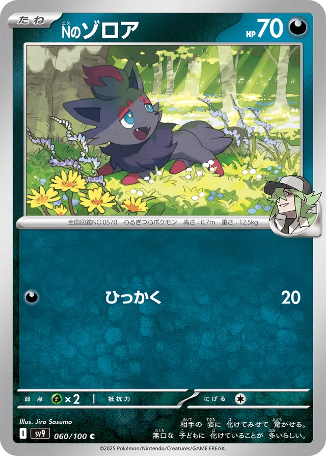 N's Zorua Pokemon card