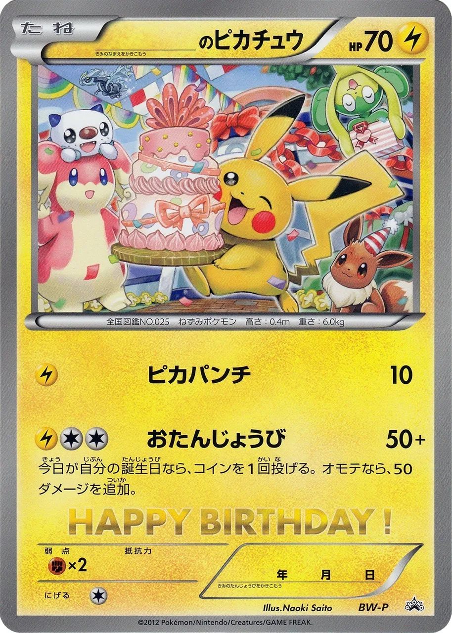 _'s Pikachu #No. 271 — Black & White Promos Promo Japanese Pokemon card