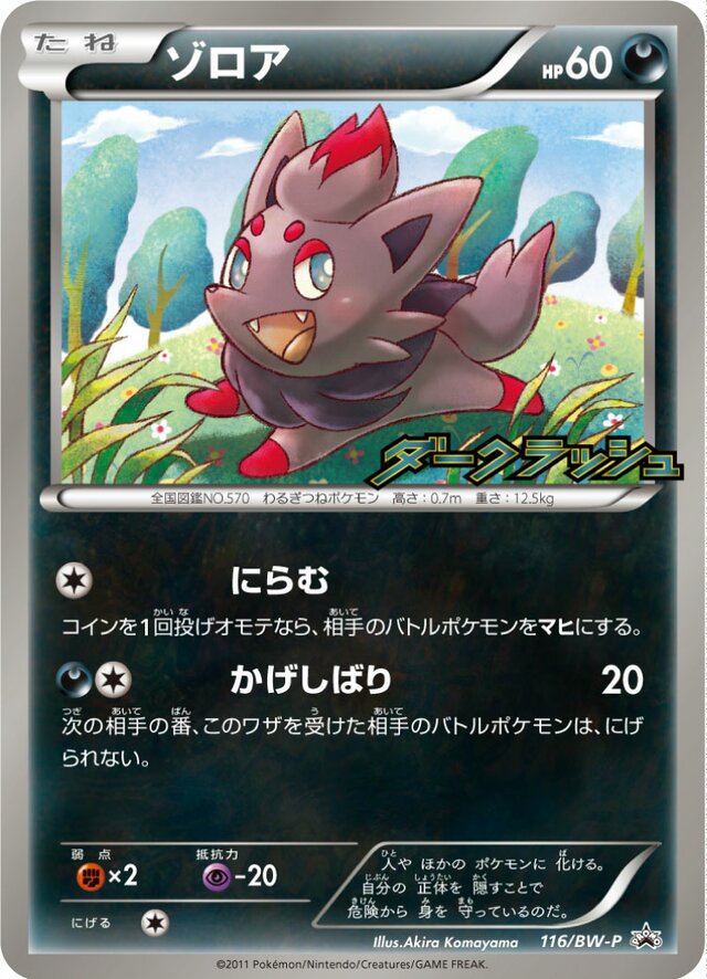 Zorua Pokemon card