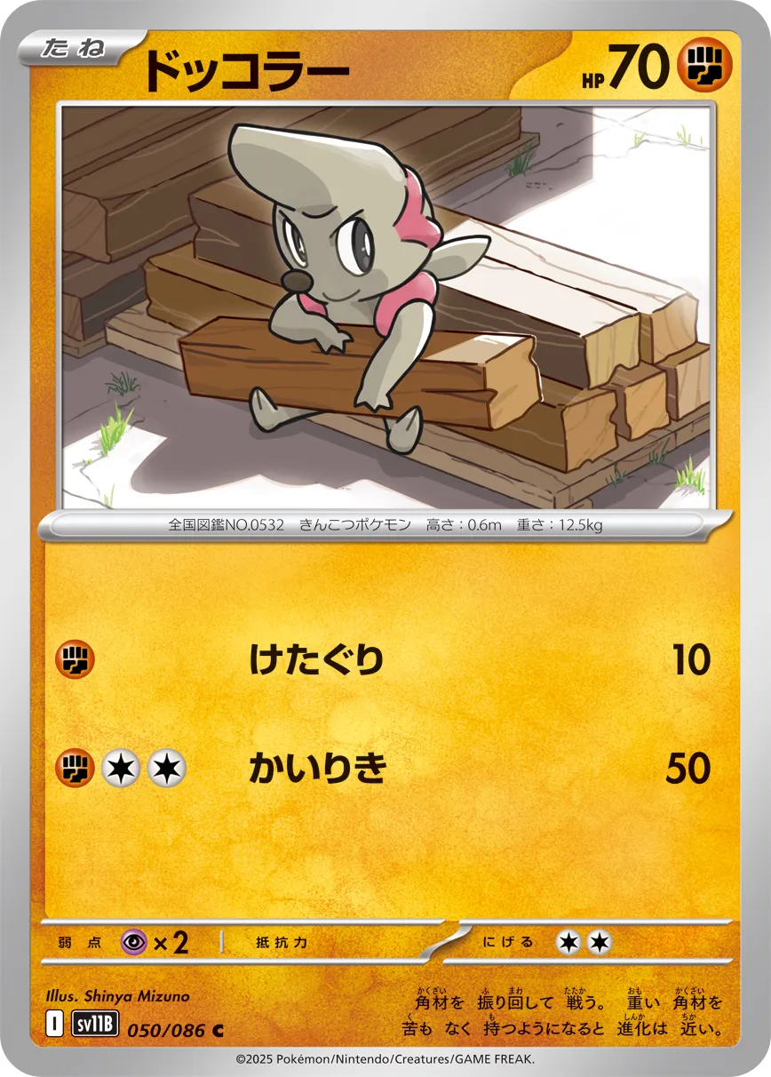 Timburr Pokemon card