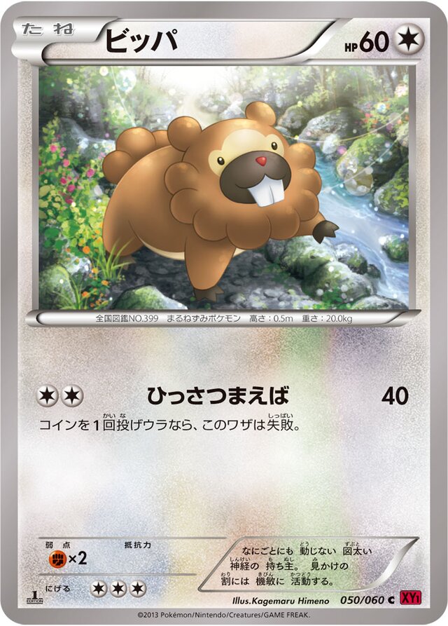 Bidoof Pokemon card