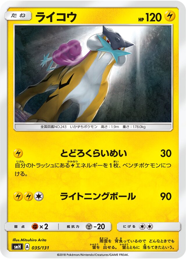 Raikou Pokemon card