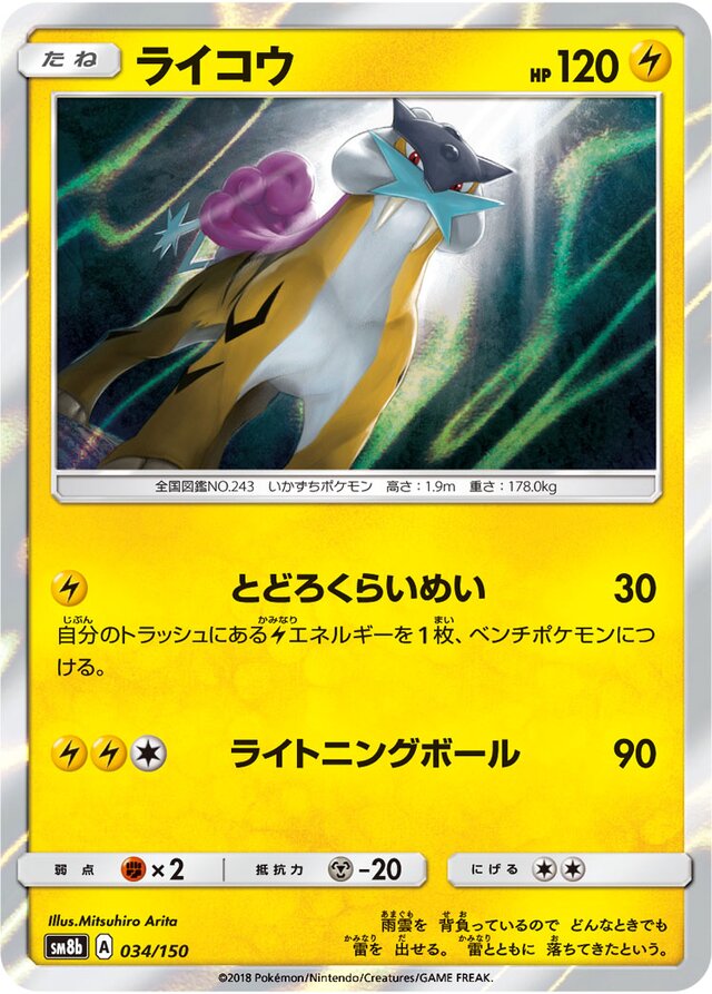 Raikou Pokemon card