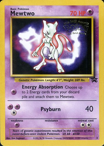 Mewtwo Pokemon card